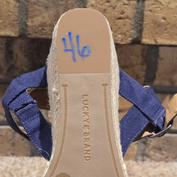 Lucky Brand Marceline Open Toe Wedge Sandal Sz 12 - Picture 3 of 8